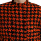 Dolce & Gabbana Orange Houndstooth Long Sleeve Coat Jacket