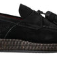 Dolce & Gabbana Black Suede Leather Casual Espadrille Shoes