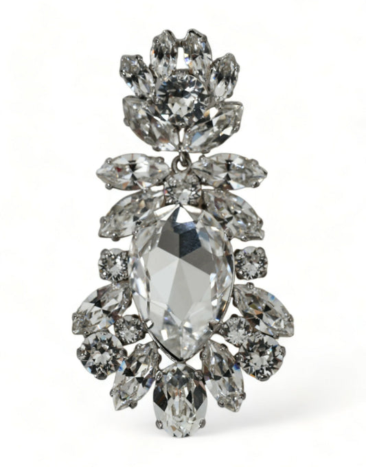 Dolce & Gabbana White Large Baroque Crystal Women Brooch