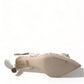 Dolce & Gabbana White Taormina Lace Crystal Slingback Shoes