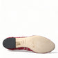Dolce & Gabbana Red Vally Taormina Lace Crystals Flats Shoes
