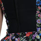 Dolce & Gabbana Black Polyester Floral A-line Sleeveless Mini Dress