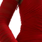 Dolce & Gabbana Red Nylon Stretch Cut Out Midi Dress