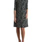 Dolce & Gabbana Black Chevron Polyester Shift Mini Dress