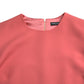 Dolce & Gabbana Pink Virgin Wool Sleeveless Mini Dress