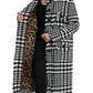 Dolce & Gabbana Black White Houndstooth Trench Coat Jacket