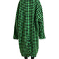 Dolce & Gabbana Green Houndstooth Full Sleeve Long Coat Jacket