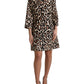 Dolce & Gabbana Brown Leopard Print Nylon Aline Mini Dress