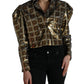 Dolce & Gabbana Multicolor Polyester Sequined Cropped Jacket