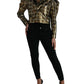Dolce & Gabbana Multicolor Polyester Sequined Cropped Jacket