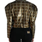 Dolce & Gabbana Multicolor Polyester Sequined Cropped Jacket