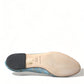 Dolce & Gabbana Blue Vally Taormina Lace Crystals Flats Shoes
