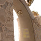 Dolce & Gabbana Pink Lace Taormina Platform Sandals Shoes