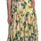 Dolce & Gabbana Multicolor Silk Floral Print Long Maxi Dress