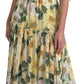 Dolce & Gabbana Multicolor Silk Floral Print Long Maxi Dress
