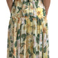 Dolce & Gabbana Multicolor Silk Floral Print Long Maxi Dress