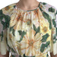Dolce & Gabbana Multicolor Silk Floral Print Long Maxi Dress