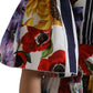 Dolce & Gabbana Multicolor Striped Floral Print Mini Dress