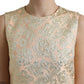 Dolce & Gabbana Metallic Floral Jacquard A-line Mini Dress