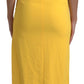 Dolce & Gabbana Yellow One Shoulder Side Slit Midi Dress