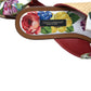 Dolce & Gabbana Multicolor Floral Flats Crystal Sandals Shoes