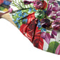 Dolce & Gabbana Multicolor Floral Flats Crystal Sandals Shoes