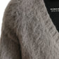 Dolce & Gabbana Gray Alpaca Fur V-neck Men Pullover Sweater