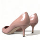 Dolce & Gabbana Pink Patent Leather Pumps Heels Shoes