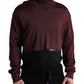 Dolce & Gabbana Maroon Viscose Turtleneck Pullover Sweater
