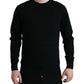 Dolce & Gabbana Black Wool Round Neck Pullover Sweater