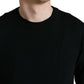 Dolce & Gabbana Black Wool Round Neck Pullover Sweater