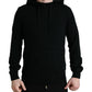 Dolce & Gabbana Black Cashmere Hooded Pullover Sweater