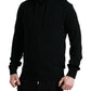 Dolce & Gabbana Black Cashmere Hooded Pullover Sweater