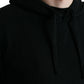 Dolce & Gabbana Black Cashmere Hooded Pullover Sweater