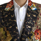 Dolce & Gabbana Multicolor Patchwork Jacquard Coat Blazer