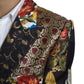 Dolce & Gabbana Multicolor Patchwork Jacquard Coat Blazer