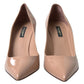 Dolce & Gabbana Beige Leather Pumps Patent Heels Shoes