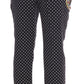 Dolce & Gabbana Black Polka Dot Sicily Crystal Pants