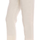 Dolce & Gabbana White Floral Brocade Capri Pants