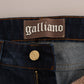 John Galliano Blue Wash Cotton Stretch Skinny Low Jeans