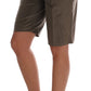 Ermanno Scervino Brown Velvet Bermuda Shorts