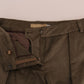 Ermanno Scervino Brown Velvet Bermuda Shorts