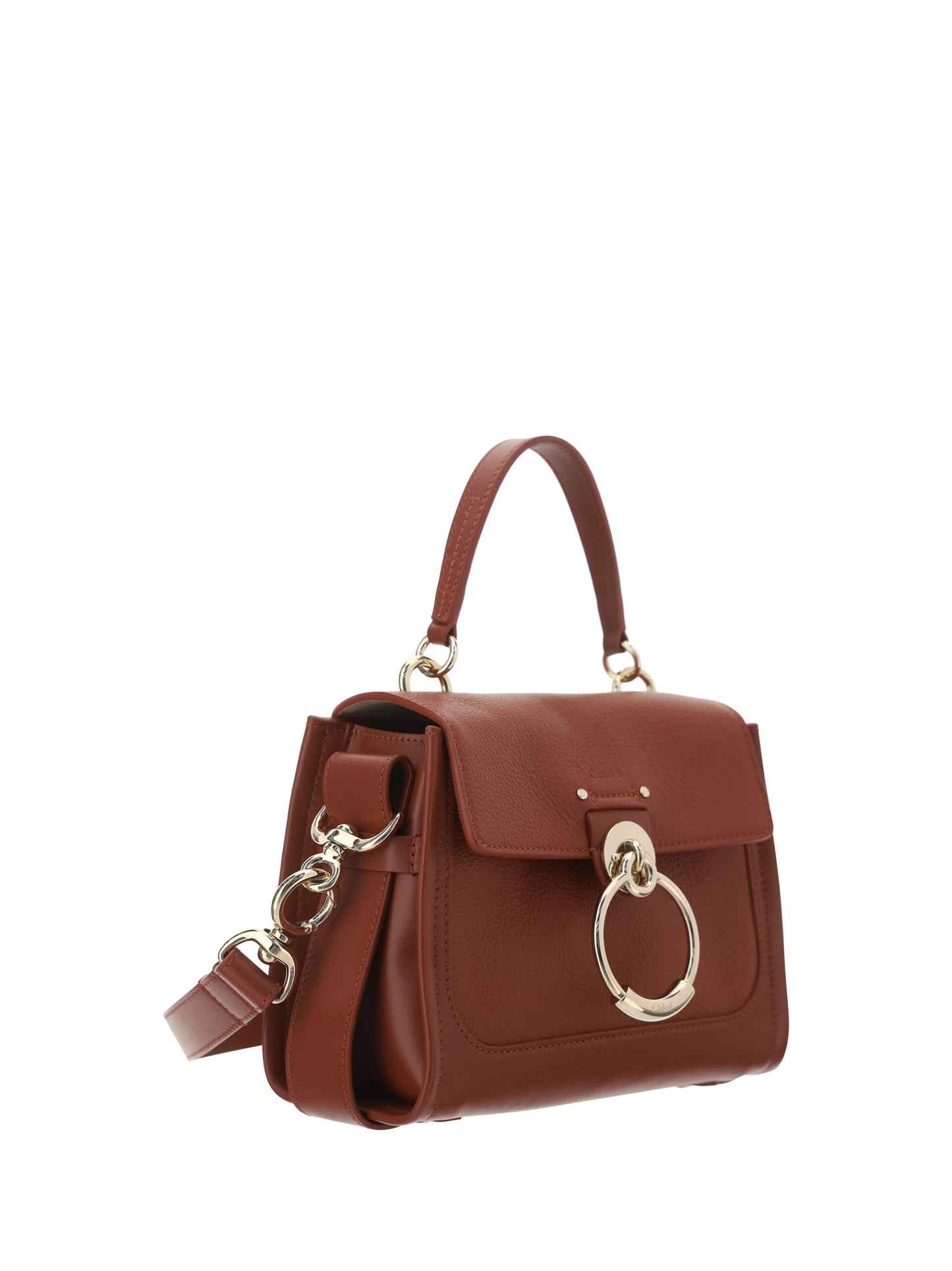 Chloé Brown Calf Leather Tess Handbag