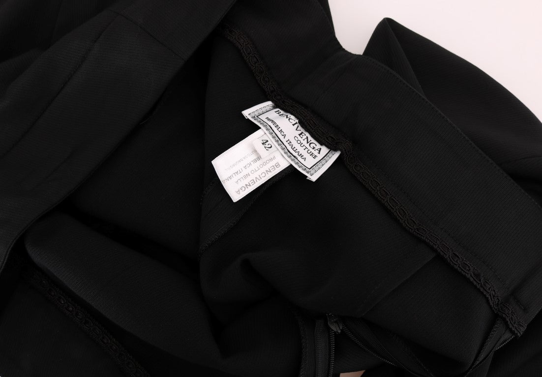 BENCIVENGA Black Cotton Stretch Capri Dress Pants