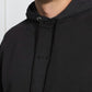 Hugo Boss Dark Blue Cotton Logo Details Hooded Sweatshirt