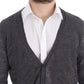 Costume National Gray Wool Button Cardigan Sweater