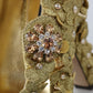 Dolce & Gabbana Gold Floral Crystal Mary Janes Pumps
