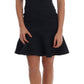 Dolce & Gabbana Black Blue Flare Mini Dress