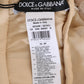 Dolce & Gabbana Gold Silk Crystal Embellished Dress