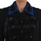 Dolce & Gabbana Black Wool Trench Jacket